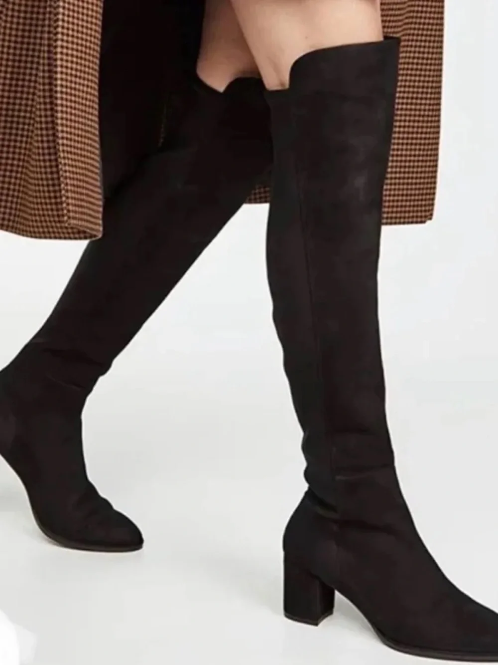 Stuart Weitzman Over The Knee Boots Women’s US 5 Black Suede with Dust Bag